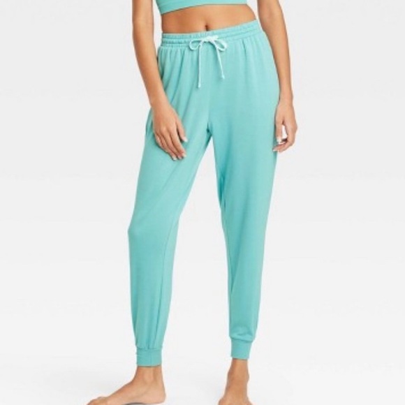 Teal Blue Colsie 3 Piece Matching Set - Bralette, Shorts, Pants - Picture 9 of 9